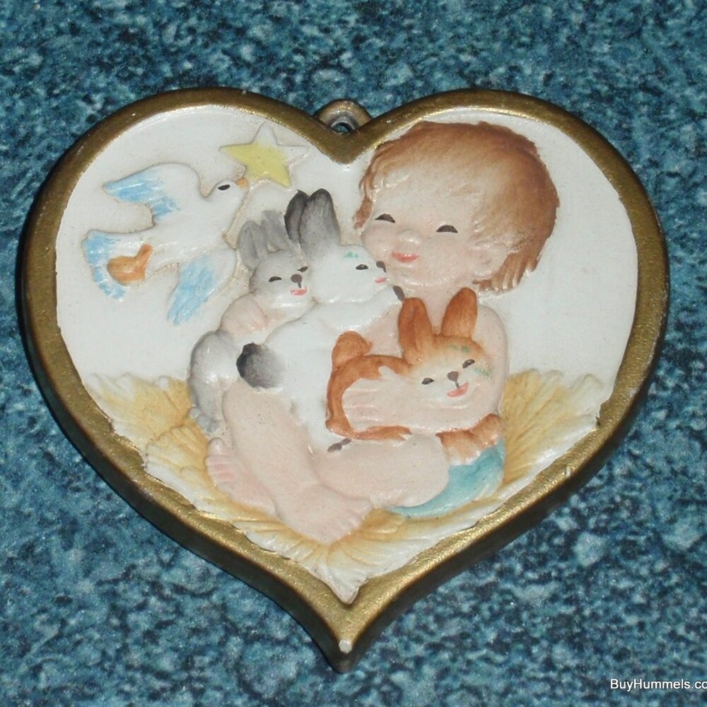Anri Toriart Ferrandiz "Love and Peace" Heart Shaped Christmas Ornament - GIFT!